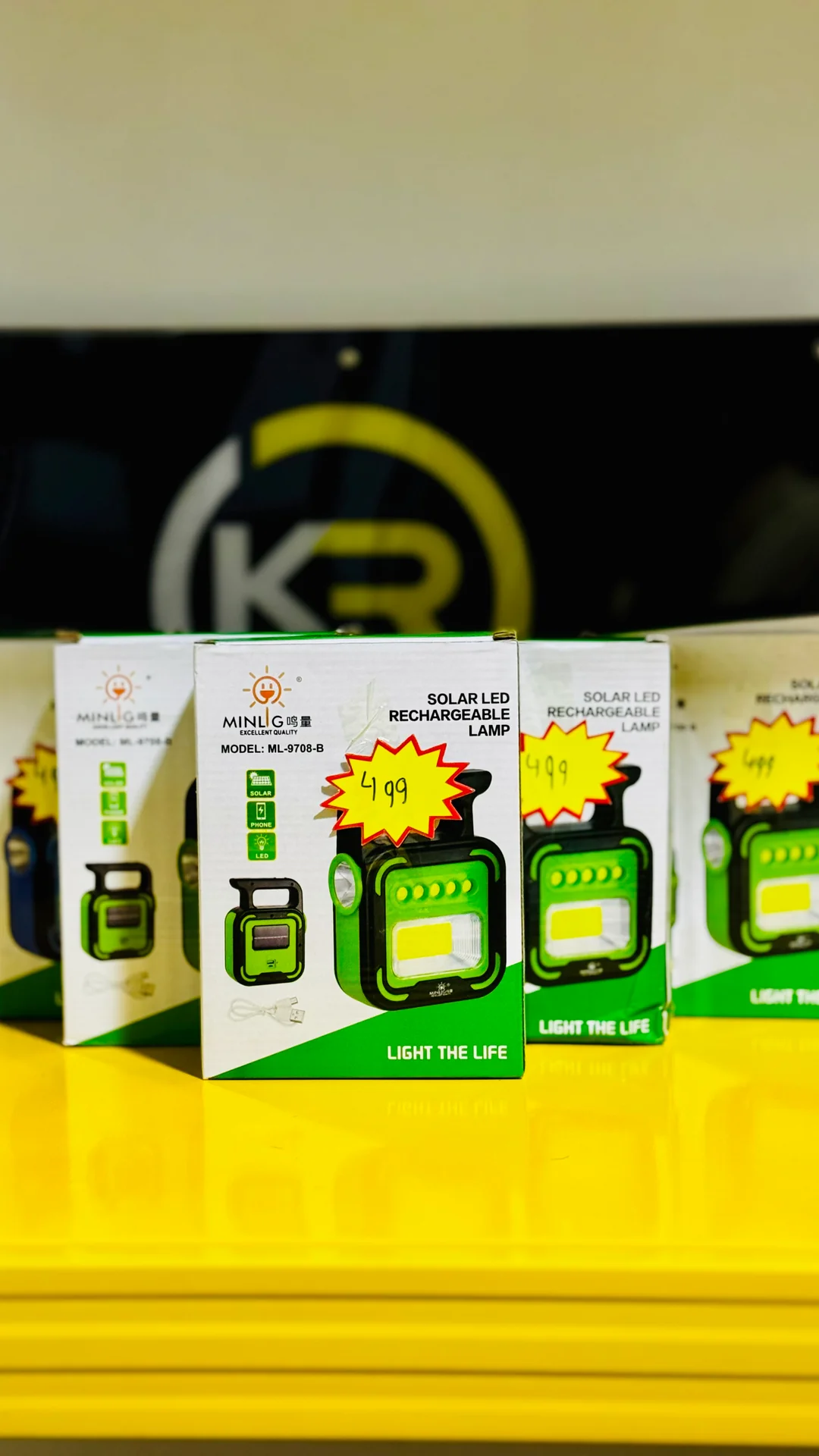 Solar led rechargeable light